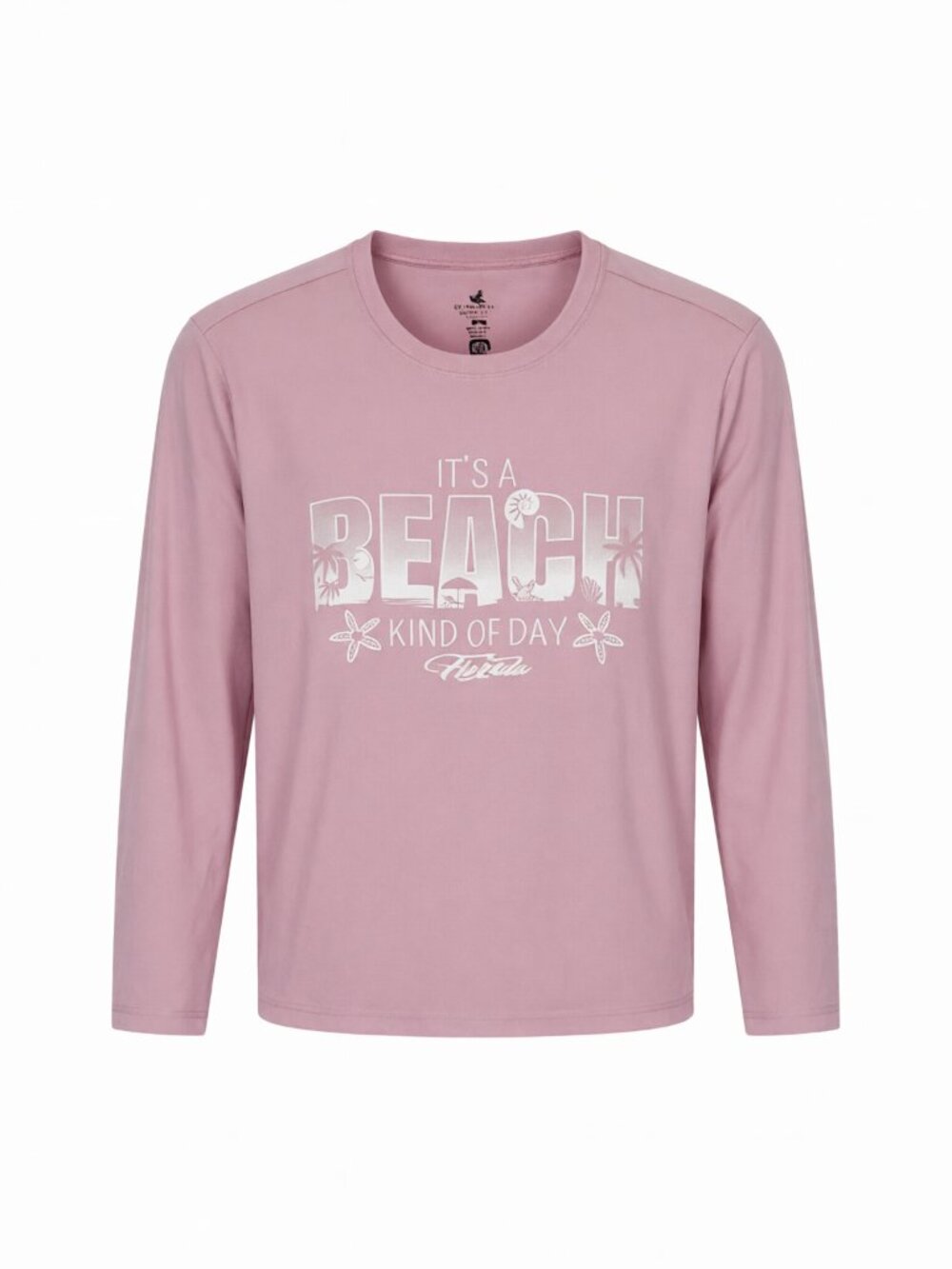 Island Beach Women's Island Breeze Pink Long Sleeve Tee Size L
